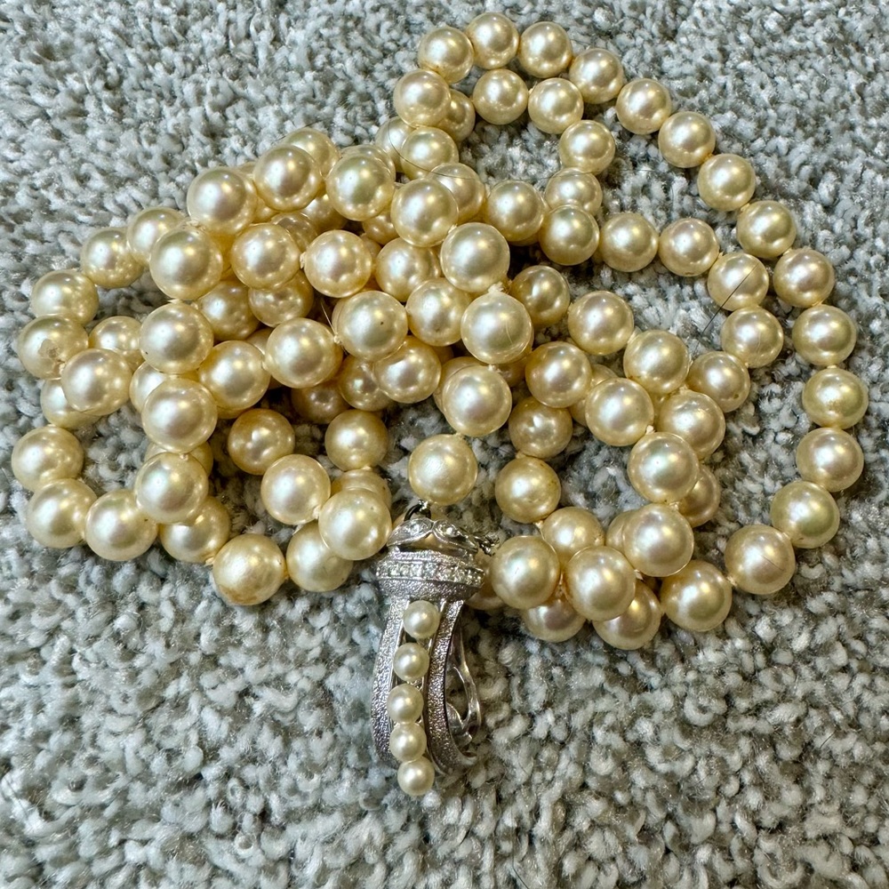 Vintage Majorca Long Pearl Necklace